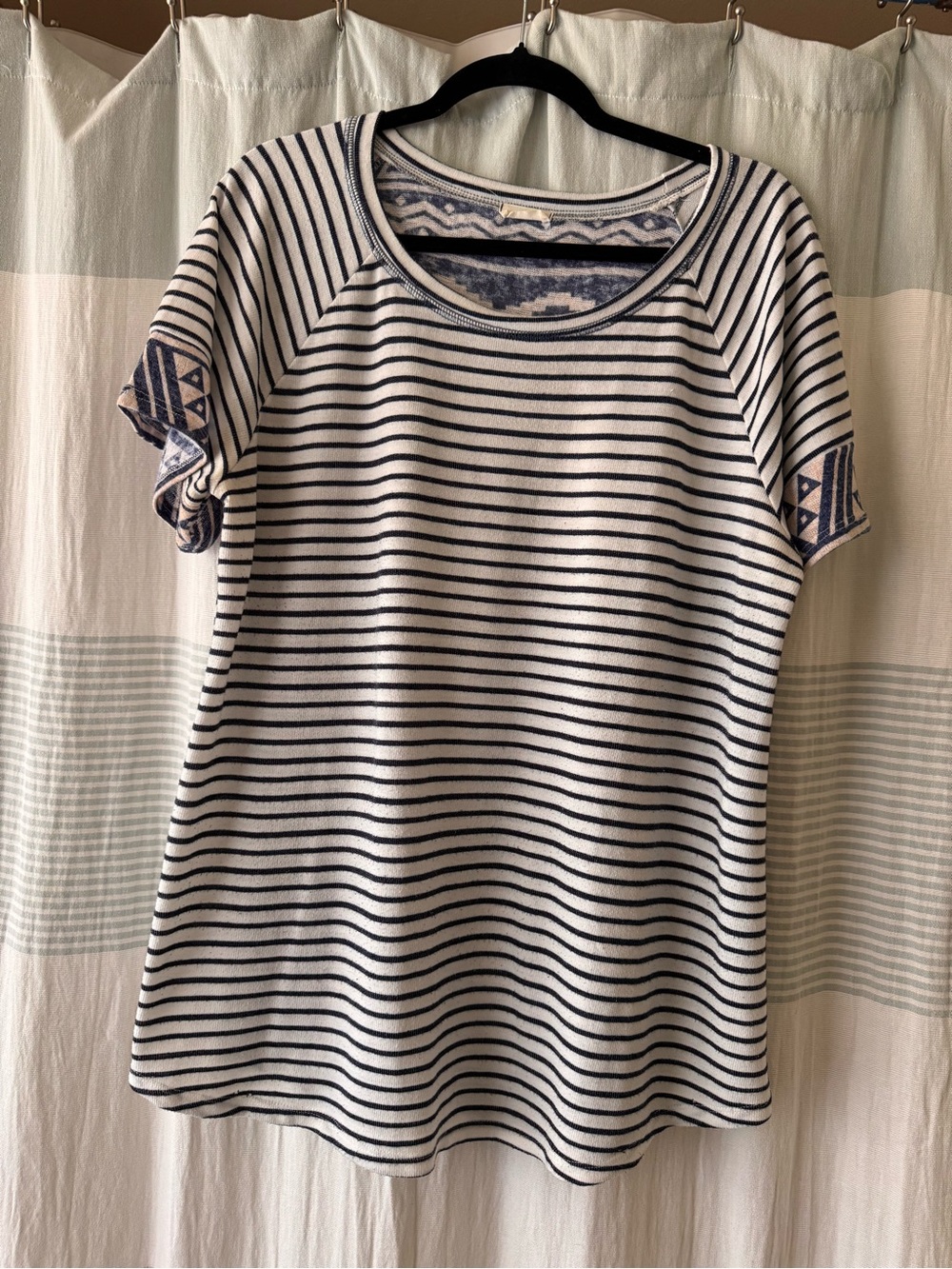 ODDY Navy and White Striped Short-Sleeve Tee